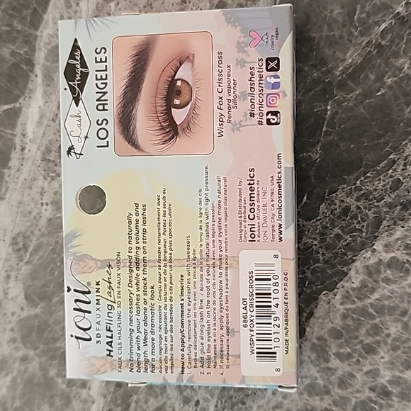 Ioni Los Angeles " HALFling Wispy Fox Crisscross Eyelashes Reusable - Picture 3 of 5